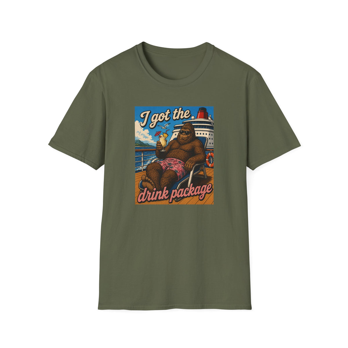 T-Shirt — I Got the Drink Package Vintage Cruise Ape Graphic Tee