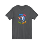 Dolphin Cocktail Tee — "Order Tip, Drink Repeat" V-Neck