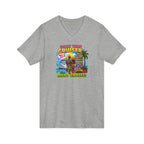 First Time Cruiser V-Neck Tee — Tropical Cruise Vacation Shirt