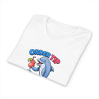 Dolphin Cocktail Tee — "Order Tip, Drink Repeat" V-Neck