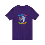 Dolphin Cocktail Tee — "Order Tip, Drink Repeat" V-Neck