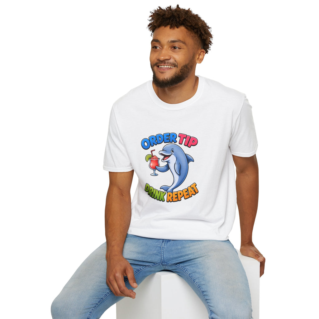 Order Tip Dolphin T-Shirt – Funny Beach Cocktail Tee