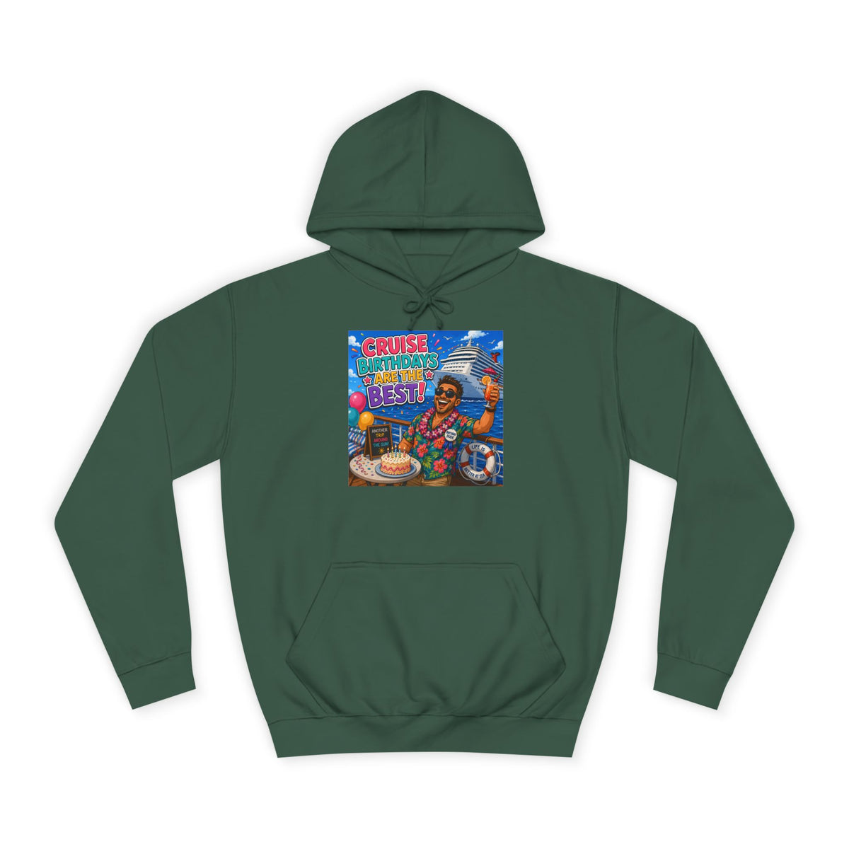 College Hoodie — Colorful ‘Crushin’ It’ Retro Vacation Graphic