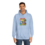 College Hoodie — Retro Beach Cruiser Graphic Hoodie ("Cruiser" Text)