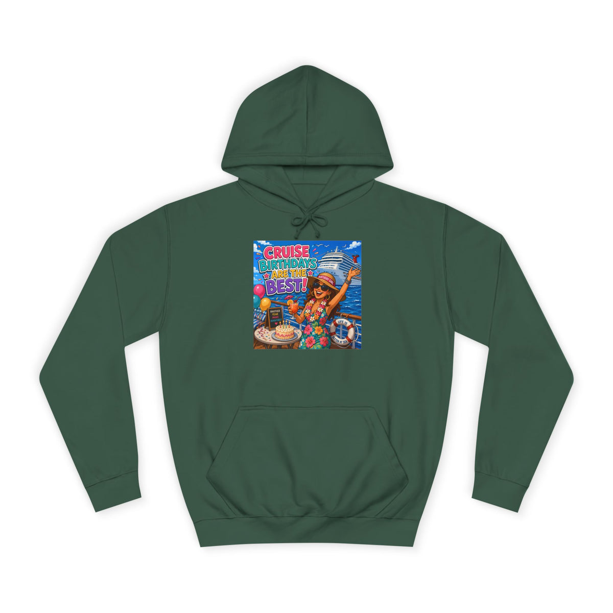 College Hoodie — Retro Beach Game Graphic “Crush the Beast”
