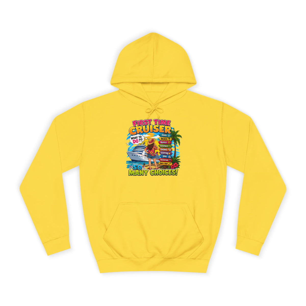 Cruiser Beach Vintage Hoodie – Surf Van, Palm Trees & Retro Summer Graphic