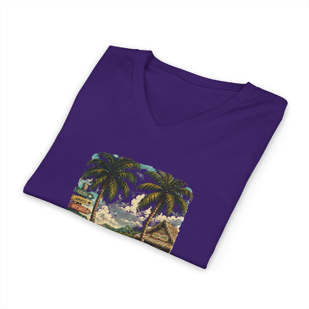Vintage Beach Paradise V-Neck Tee