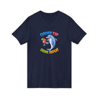 Dolphin Cocktail Tee — "Order Tip, Drink Repeat" V-Neck