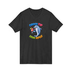 Dolphin Cocktail Tee — "Order Tip, Drink Repeat" V-Neck