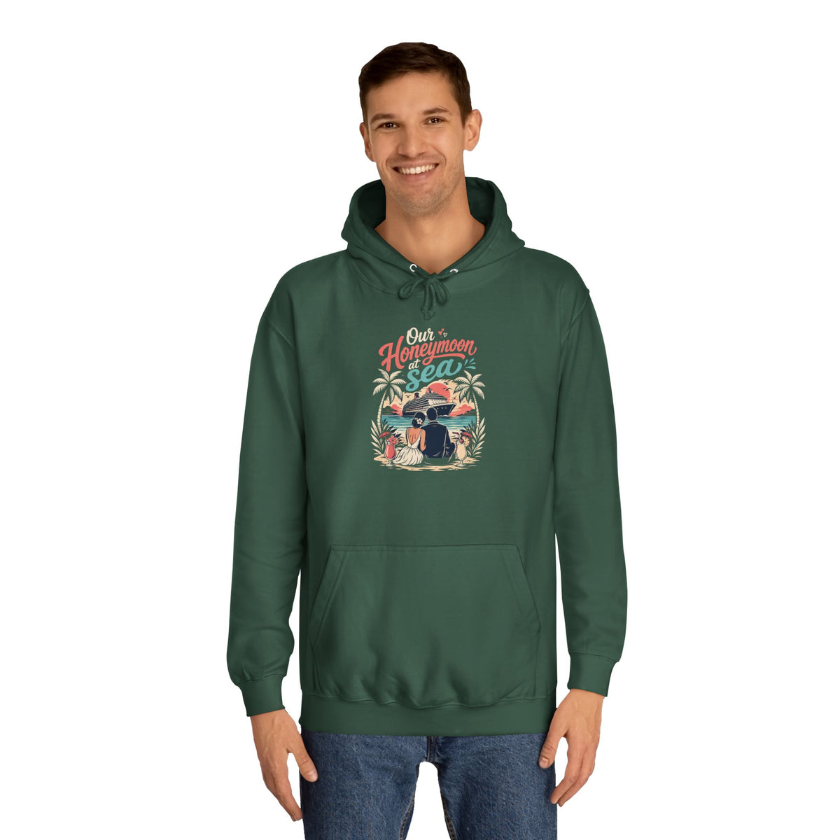 Honeymoon at Sea Hoodie — Romantic Cruise Vacation Sweatshirt
