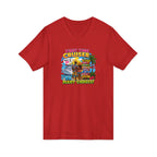 First Time Cruiser V-Neck Tee — Tropical Cruise Vacation Shirt