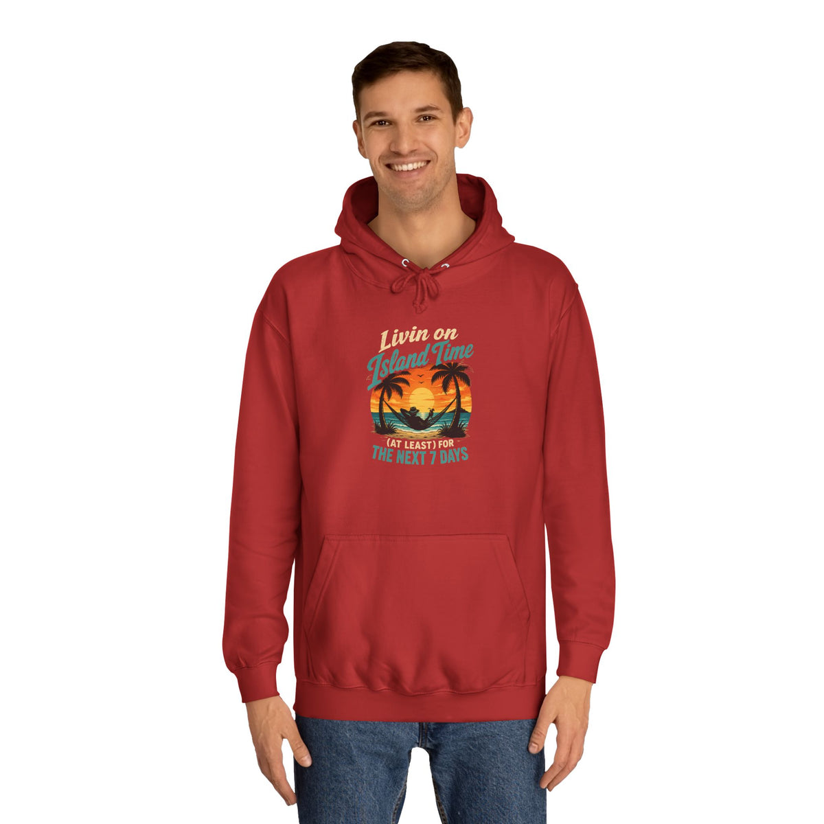 Island Time Hoodie – Tropical Sunset Palm Beach Pullover