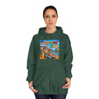 College Hoodie — 'Decked Out' Coastal Surf Graphic Pullover