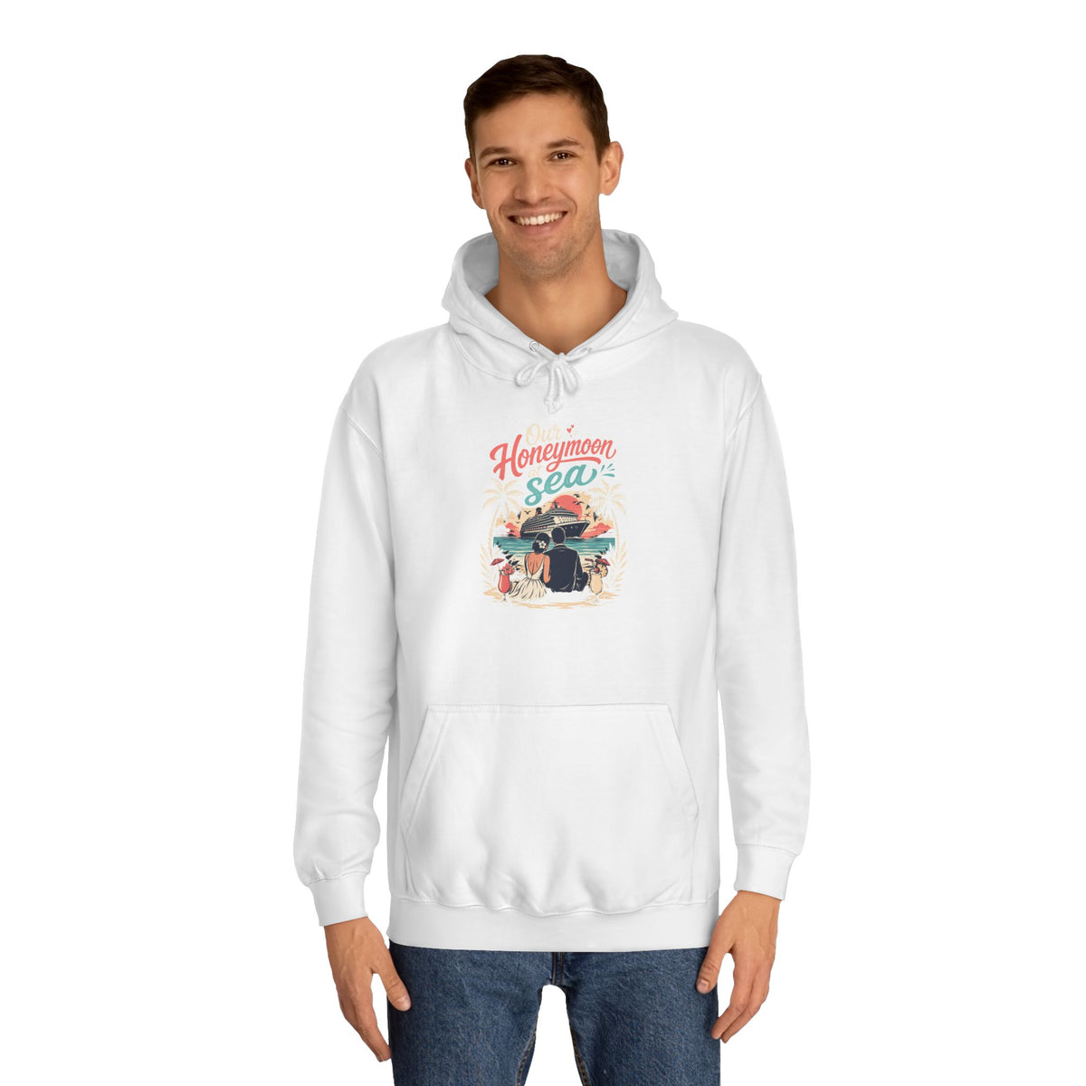 Honeymoon at Sea Hoodie — Romantic Cruise Vacation Sweatshirt