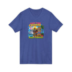 First Time Cruiser V-Neck Tee — Tropical Cruise Vacation Shirt