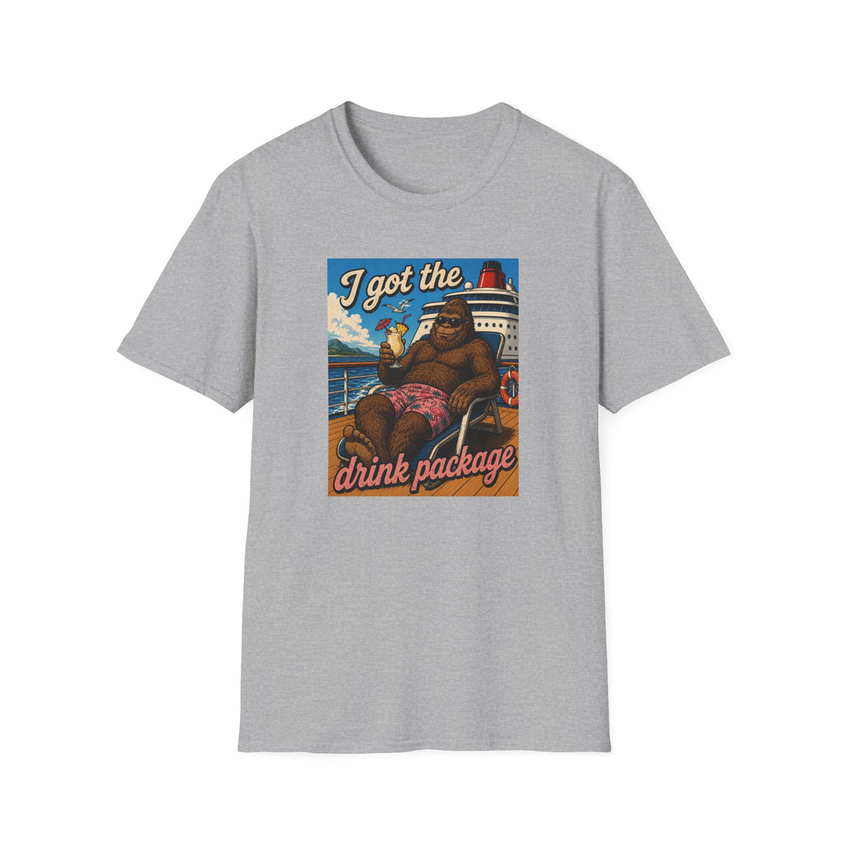 T-Shirt — I Got the Drink Package Vintage Cruise Ape Graphic Tee