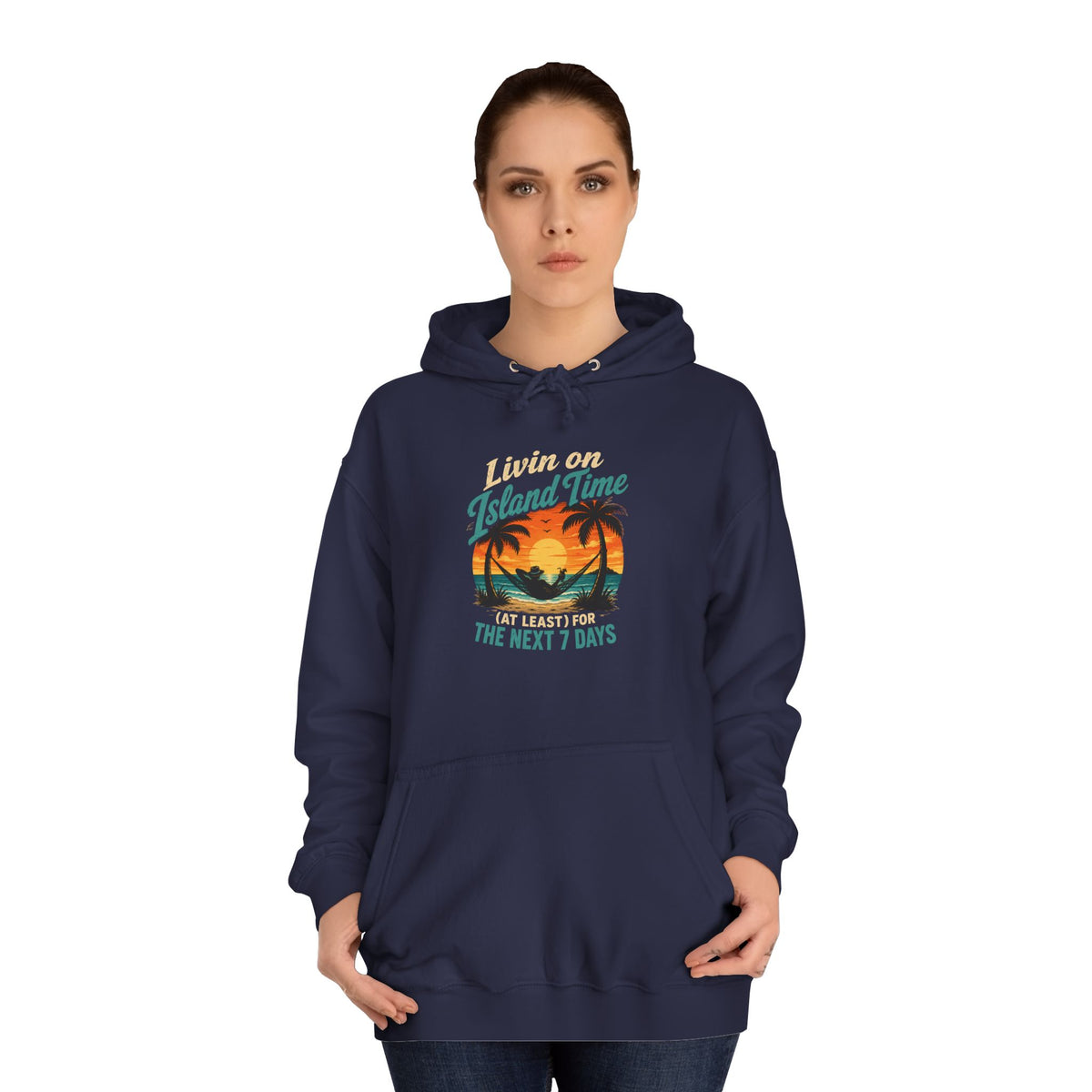 Island Time Hoodie – Tropical Sunset Palm Beach Pullover