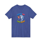 Dolphin Cocktail Tee — "Order Tip, Drink Repeat" V-Neck