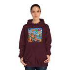 College Hoodie — 'Decked Out' Coastal Surf Graphic Pullover