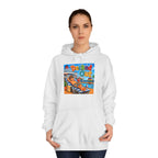 College Hoodie — 'Decked Out' Coastal Surf Graphic Pullover