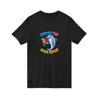Dolphin Cocktail Tee — "Order Tip, Drink Repeat" V-Neck